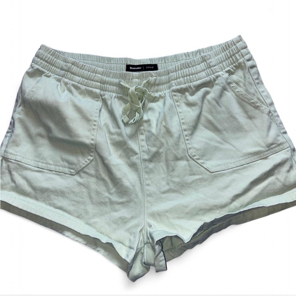 Bluenotes High Rise Jogger Shorts in Light Green